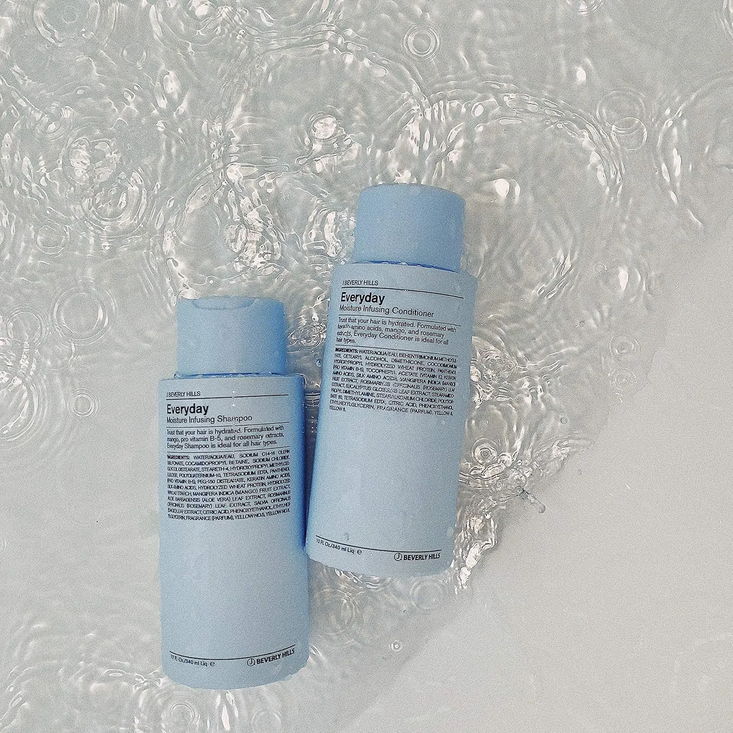 J Beverly Hills Blue Everyday Moisturizing Shampoo with Eucalyptus Oil for Hair Growth, (3 Oz, 12 Oz, 32 Oz)