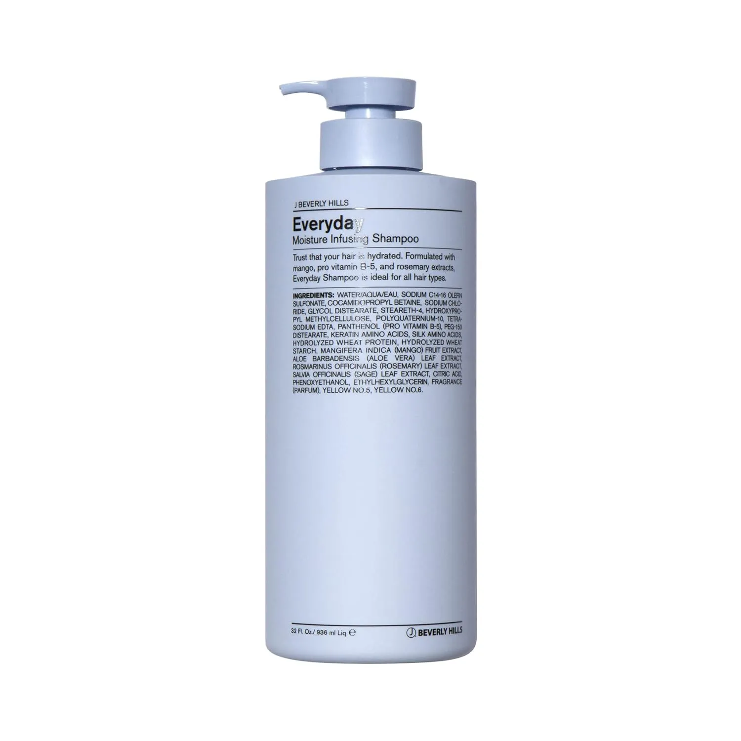 J Beverly Hills Blue Everyday Moisturizing Shampoo with Eucalyptus Oil for Hair Growth, (3 Oz, 12 Oz, 32 Oz)