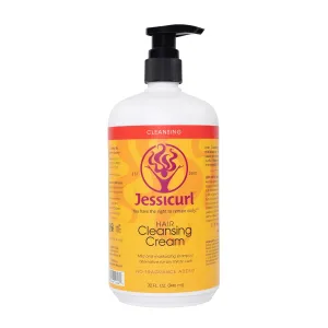 Jessicurl, Hair Cleansing Cream, No Fragrance Added, 32 Fl oz. Moisturizing Shampoo for Curly Hair, Sulfate Free Shampoo for Dry Hair