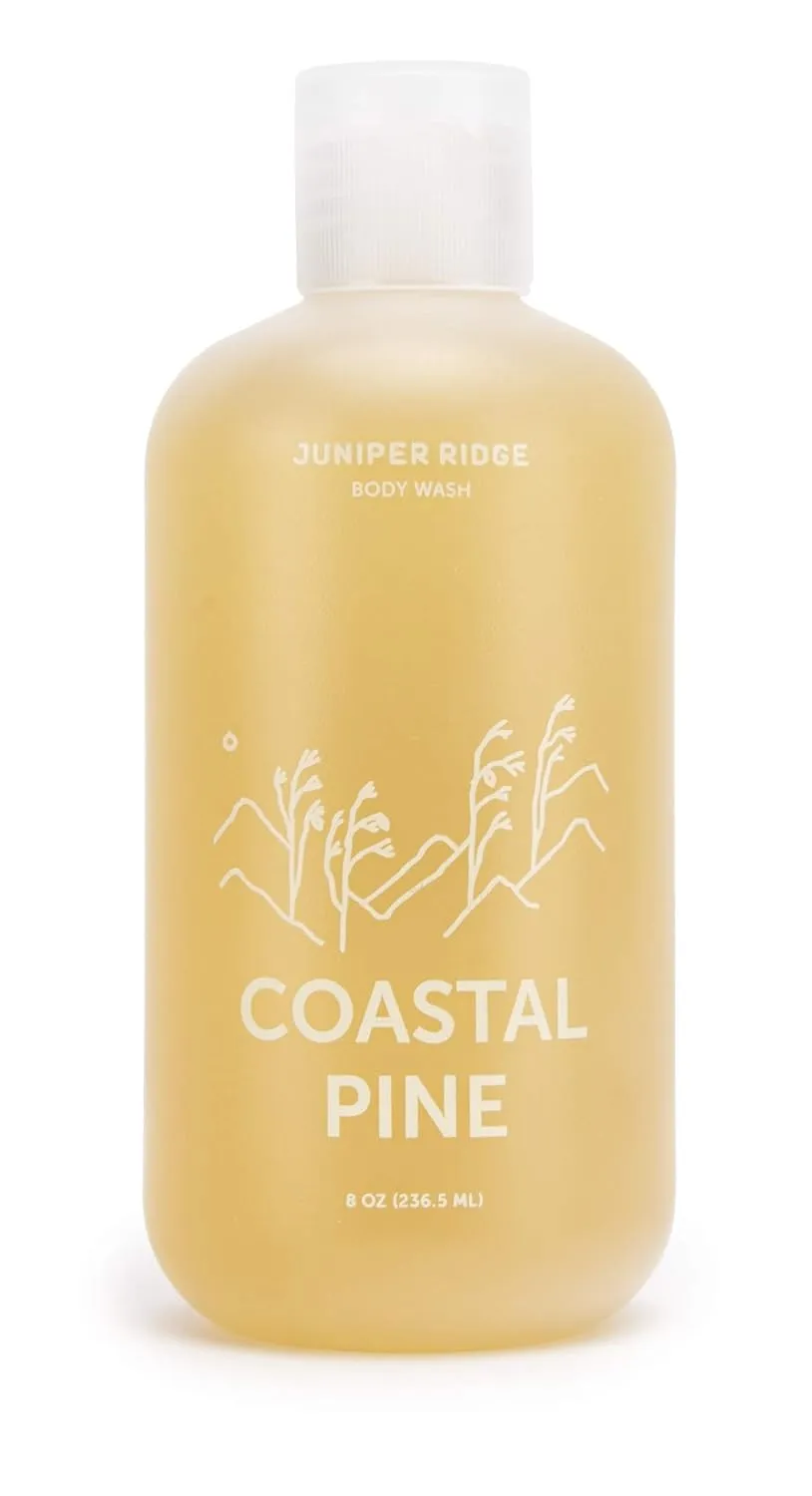 JUNIPER RIDGE Coastal Pine Body Wash - All-Purpose Liquid Castile Soap, Multi-Use Body Wash, Shampoo, Hand Wash, Face Wash, Clean, Vegan, Paraben Free, Preservative Free, 8 oz