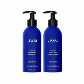 JVN Nurture Hydrating Shampoo & Conditioner, Nurture Shampoo & Conditioner for All Hair Types, Detangles & Softens Hair, Made with Clean Hemisqualane (10 Fl Oz)