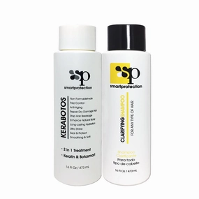 Kerabotos & Clarifying Shampoo 16oz - 2 in 1 Treatment - Keratin   Botosmart