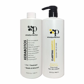 Kerabotos & Clarifying Shampoo 33.8oz - 2 in 1 Treatment – Keratin   Botosmart by Smart Protection