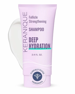 Keranique Deep Hydration Shampoo for Women - Floral Scent - 12 fl oz - For Adults with Thinning Hair, pH Balanced, Paraben Free, Sulfate Free