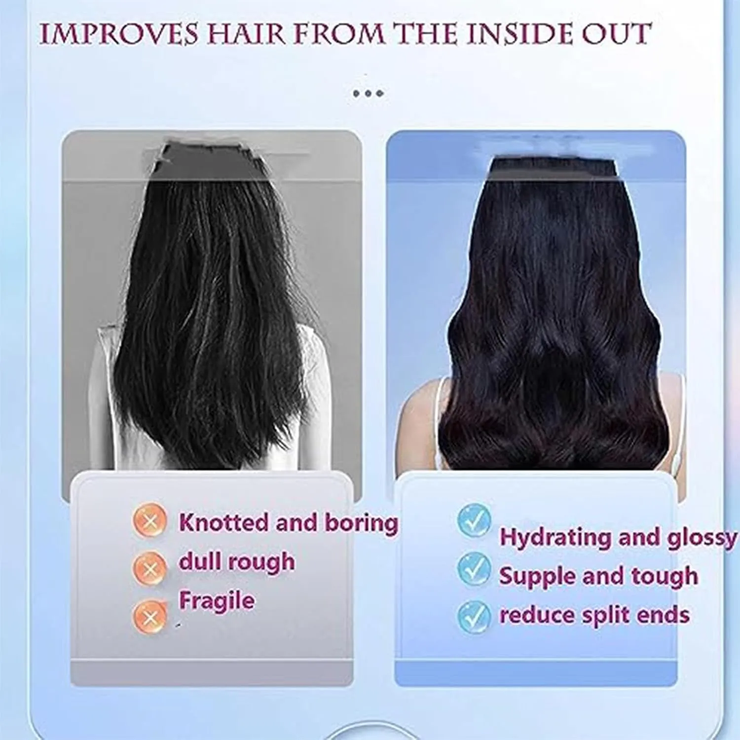 Keratin Revitalizing Cream,300 ML Keratin Boost Awakening Hair,For Frizzy Dry Damaged,Brittle Hair for Men and Women (2PCS)