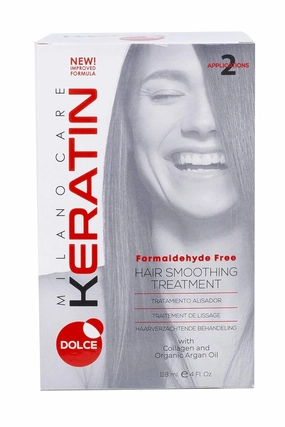 Keratin Hair Smoothing Treatment - Professional Salon System with Clarifying Shampoo, Dolce 4 fl oz