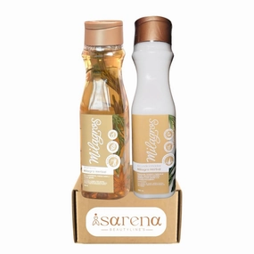 Kit Milagro Herbal 2 pack Shampoo and conditioner Milagro Herbal rosemary and ginger 15.2oz para cabellos Milagros | champú sin sal Shampoo Herbal