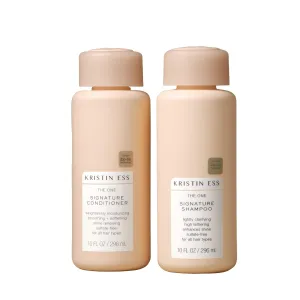 Kristin Ess Hair Signature Salon Sulfate Free Shampoo and Conditioner Set for Moisture, Frizz   Shine - Color Safe, Vegan, Paraben Free - Clarifying, Hydrating Damage Repair for Women - Pear Fragrance