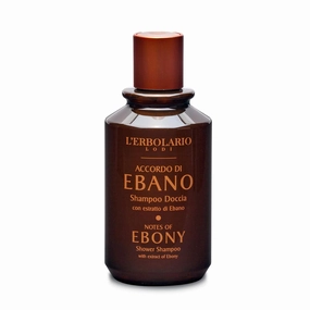 L'Erbolario Shower Shampoo - Moisturizing Body Wash and Clarifying Shampoo – Hair and Body Soap with Citrus and Woody Scent - Notes of Ebony - 8.4 oz