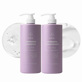 Laminaria Thickening Shampoo & Damaged Hair Care Conditioner with Organic ingredients, Hydrating & Moisturizing Hair, Sulfae & Paraben Free, For Women & Men, 33.81 Fl Oz (White Musk)