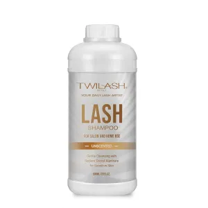 Lash Shampoo Bulk 1 Liter, Eyelash Cleanser for Extensions, Gentle Sodium Cocoyl Alaninate Formula for Sensitive Skin, Non-Irritating Makeup Remover, Best for Salon and Home Use (1L)
