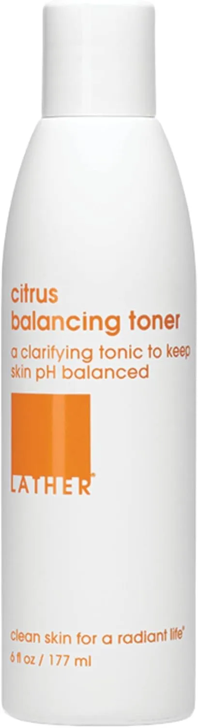 LATHER Citrus Balancing Toner - Clarifying Toner That Balances Complexion - Gentle Ingredients for All Skin Types - Alcohol Free - 6 Fl Oz