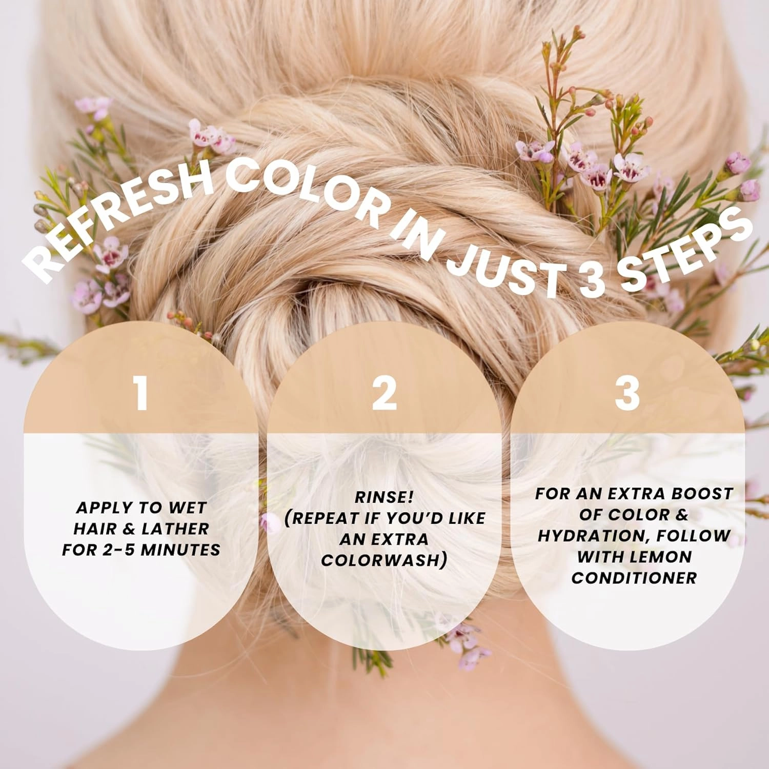 Lemon Hydrating Color Depositing Shampoo - Brighten & Tone Faded Hair with Semi-Permanent Dye, Prevents Fade for Color-Treated Hair, 8.5 Oz.