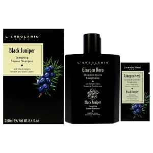 L'Erbolario Energizing Shower Shampoo Black Juniper - Moisturizing 2-in-1 Body Wash and Clarifying Shampoo - Purifying with Black Cumin - 8.4 oz