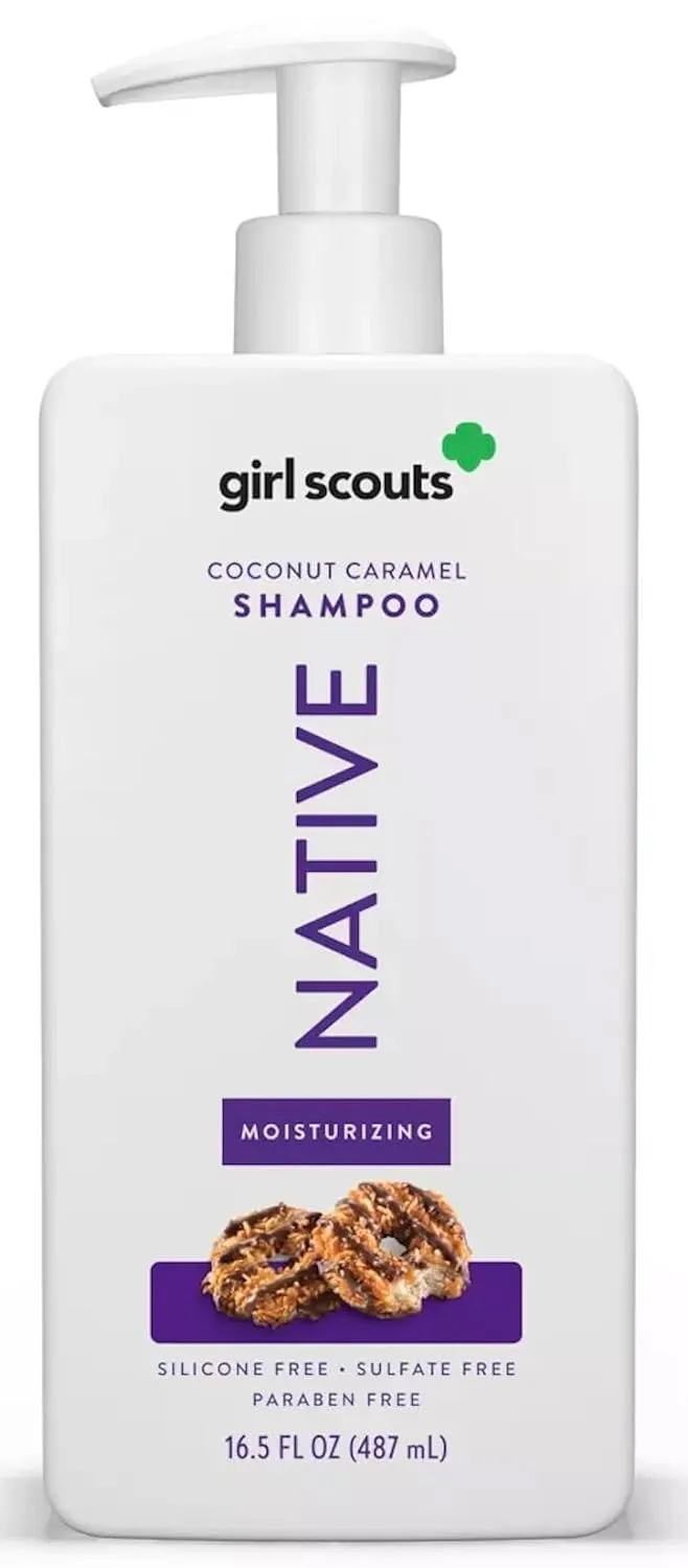 Limited Edition Coconut Caramel Cookie Moisturizing Shampoo – 16.5 fl oz, Hydrating Shampoo for All Hair Types, Nourishing Formula with Delicious Scent Loofah (Pack of 1, Coconut Caramel)