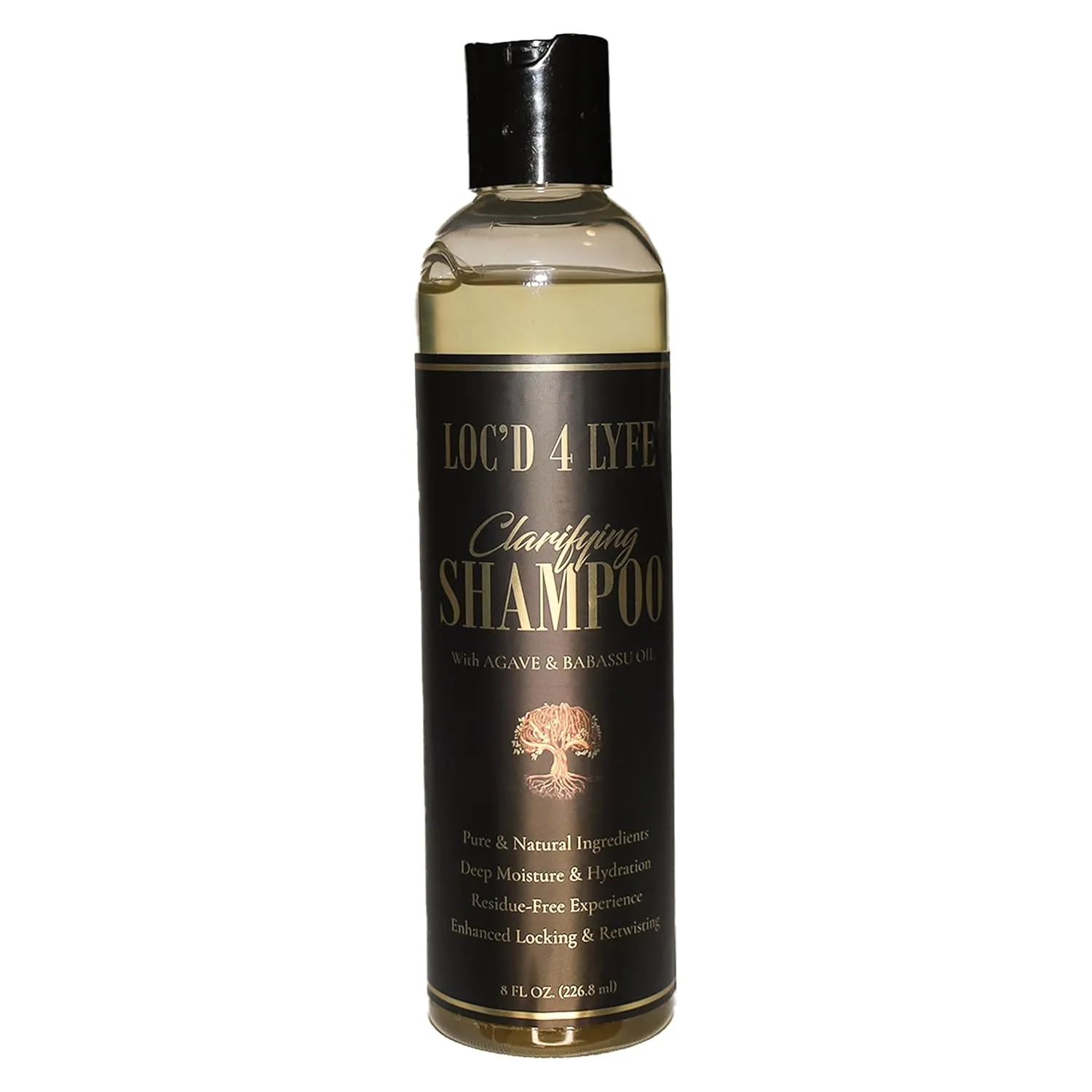 LOC'D 4 LYFE Clarifying Shampoo 8oz – Organic Agave & Babassu Oil for Scalp Health | Detoxifies & Strengthens Hair Follicles | Refreshes & Revives Dull Hair