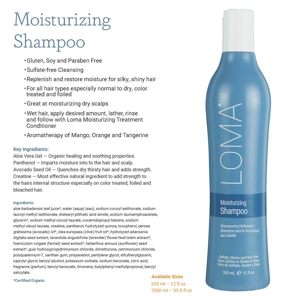 Loma Hair Care Moisturizing Shampoo & Treatment Duo