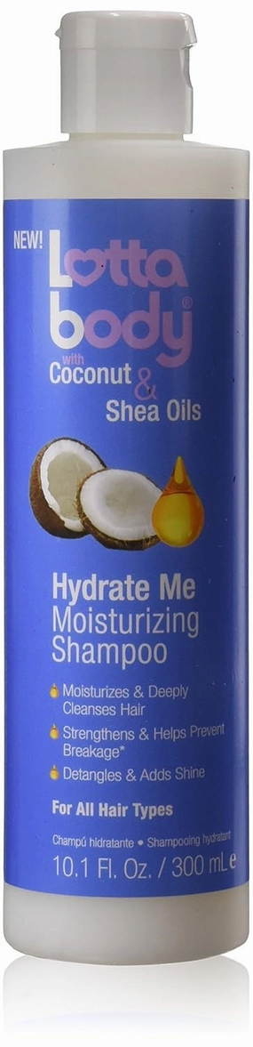 LOTTABODY Lotta Body Coconut & Shea Oils Hydrate Me Moisturizing Shampoo, 10.1 Oz