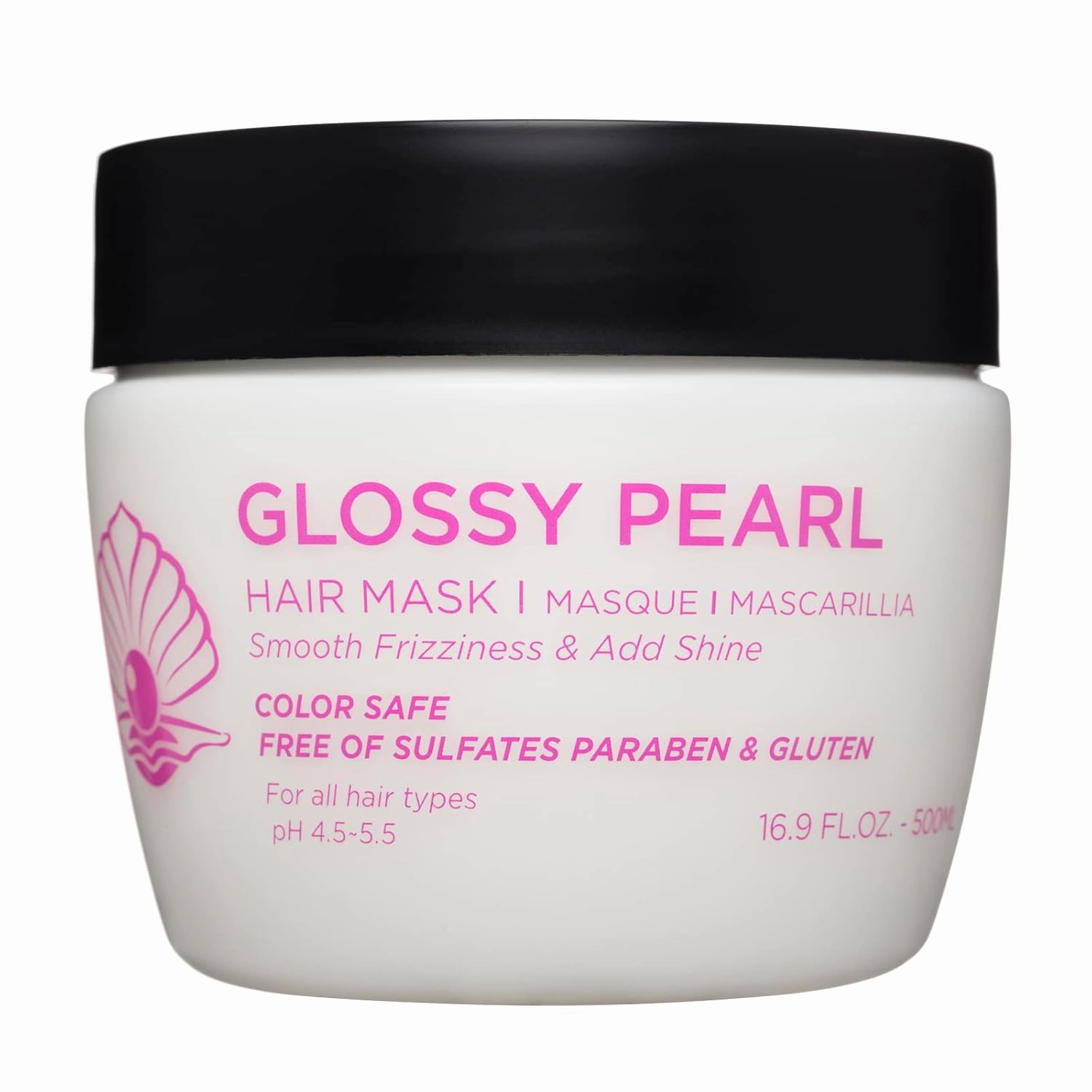 Luseta Glossy Pearl Hair Mask, Smoothing and Hydrating Hair Treatment Deep Conditioner for Damaged and Frizzy Hair,Reduces Frizz & Add Shine, Sulfate Free
