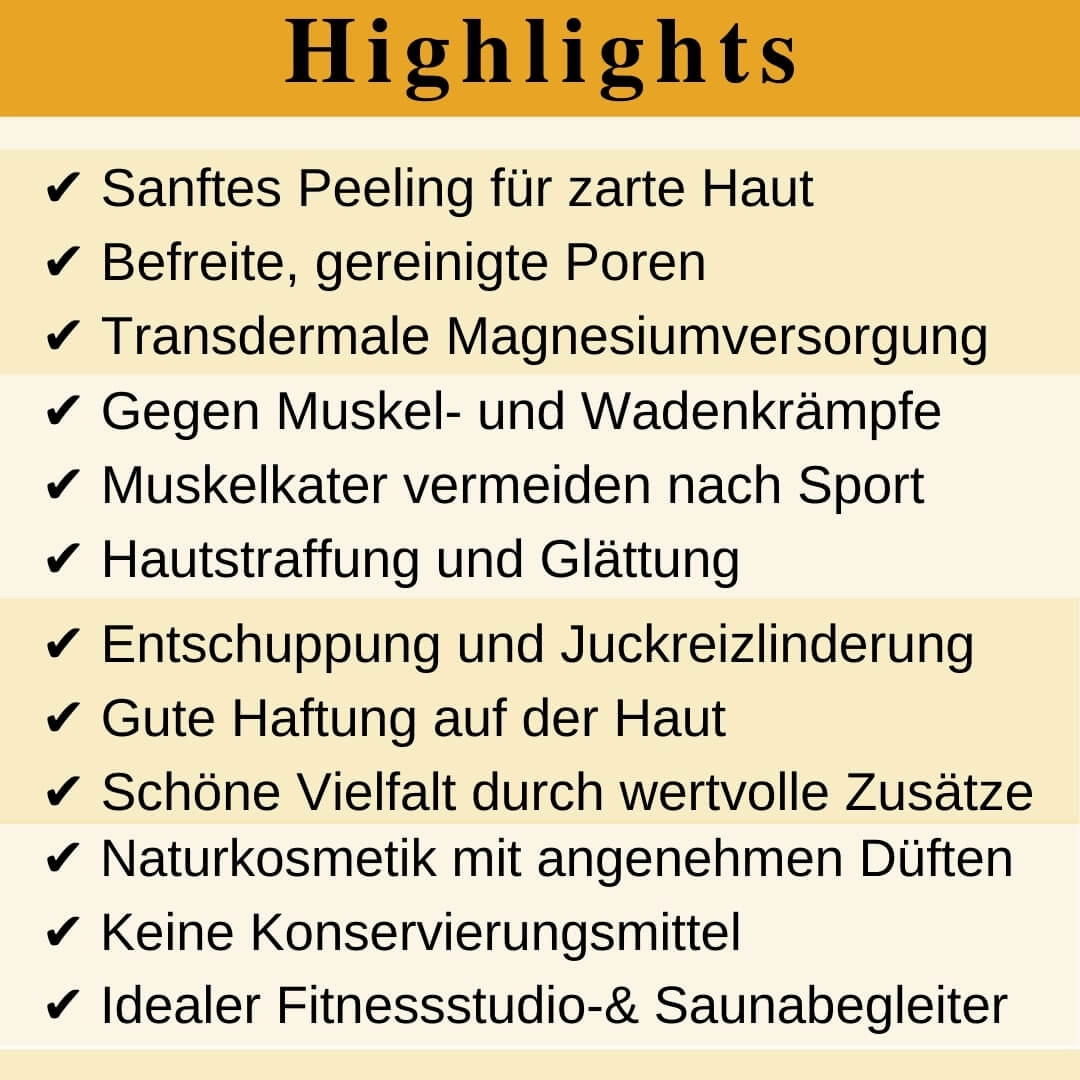 Magnesium Körper Peeling (Body Scrub) mit Hibiskus, Hagebutte, Hyaluronsäure, 250ml