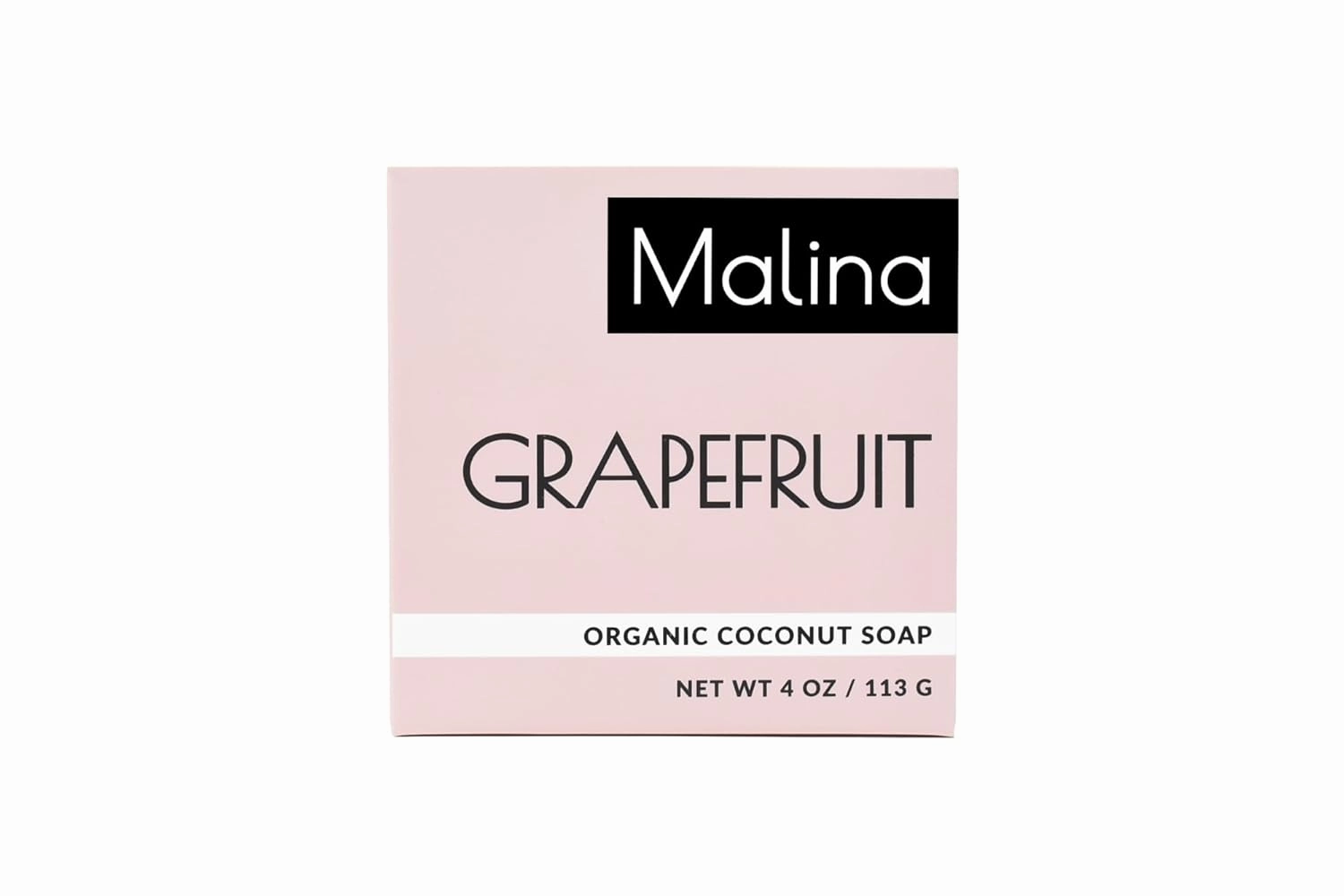 Malina™ Organic Body & Hair Coconut Soap | Shampoo Bar | Sulfate-Free | Handmade | Vegan | No Synthetic Fragrance | Cruelty-Free | Pure Essential Oil | Certified Organic Ingredients (Grapefruit)