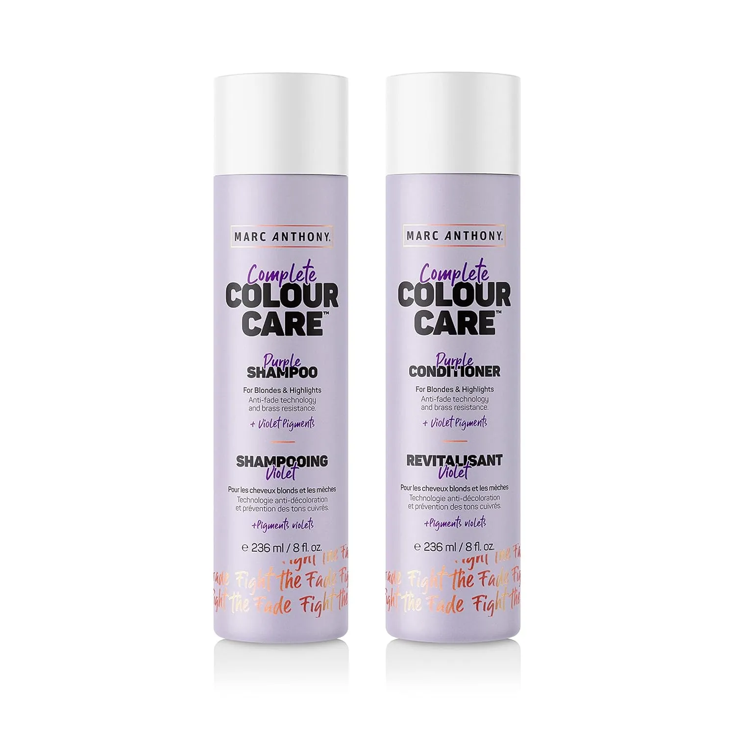 Marc Anthony Purple Shampoo and Conditioner Gift Set - Anti-Brass Violet Pigments, Quinoa, Grapeseed Oil for Blonde & Silver Hair