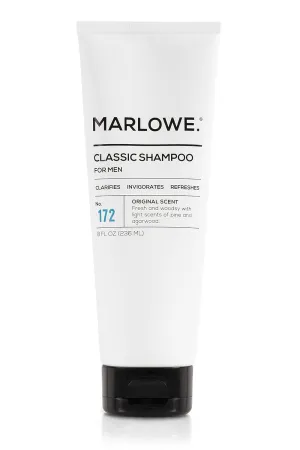 MARLOWE. Men's Shampoo and Conditioner Set - No. 172 Shampoo 8 oz   Two No. 173 Conditioners 6 oz Each - Moisturizing Argan & Coconut - Fresh Woodsy Scent - Hydrating for All Hair Types