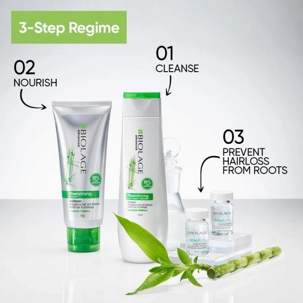 Matirx Biolage fiberstrong intra-cylane bamboo shampoo, Reduces Hair fall 400ml