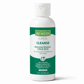 Medline Remedy Clinical Shampoo & Body Wash, Gentle Cleansing Formula, 4 oz., Moisturizing and Soothing, Pack of 48