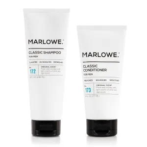 Men's Shampoo and Conditioner Set, No. 172 Shampoo 8 oz & No. 173 Conditioner 6 oz, Moisturizing Argan & Coconut, Fresh Woodsy Scent, All Hair Types