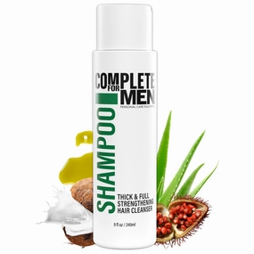 Mens Shampoo for Thicker Hair : Full Strengthening Shampoo, Paraben and Sulfate Free, Deep Cleansing Shampoo, Scalp Care, Daily Hair Cleanser for Enhanced Strength, Mens Essential