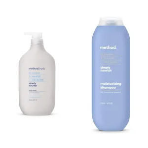 Method Body Wash, Simply Nourish, 28 oz (1)   Moisturizing Shampoo, Simply Nourish, 14 oz (1)