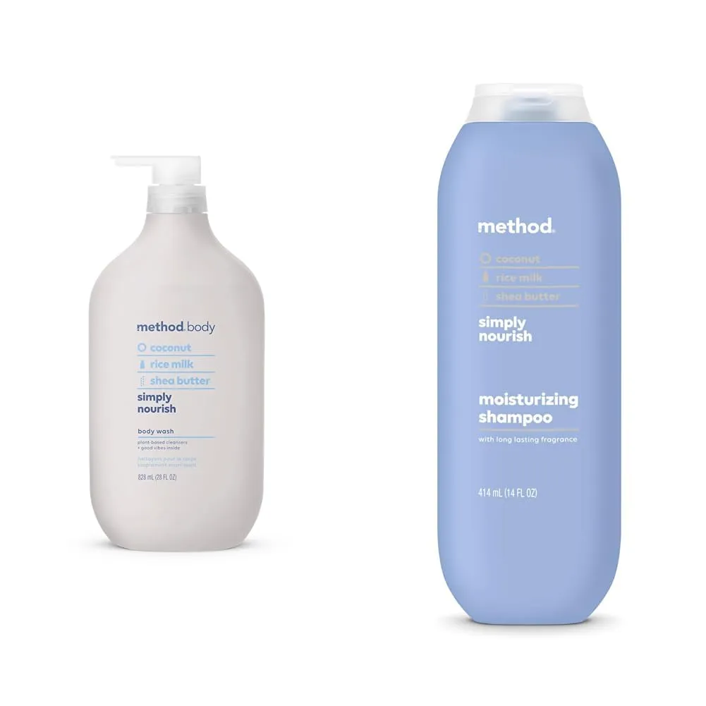 Method Body Wash, Simply Nourish, 28 oz (1)   Moisturizing Shampoo, Simply Nourish, 14 oz (1)