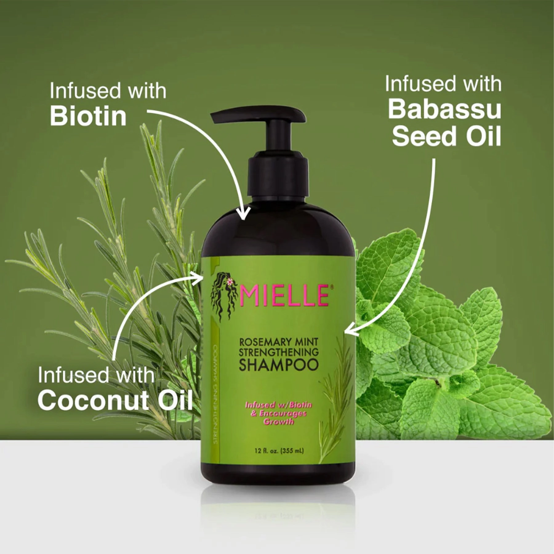Mielle Rosemary Mint Strengthening Shampoo - 355ml