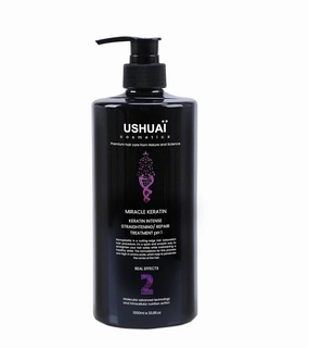 MIRACLE KERATIN INTENSE STRAIGHTENNING / REPAIR TREATMENT (1000 ml), Black