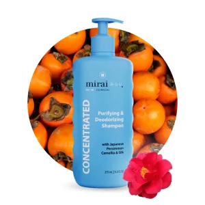 Mirai Clinical Persimmon Shampoo – Aging Odor Eliminator, Nonenal Solution - Safe for Color-Treated and Mature Hair - Sulfate-Free, Paraben-Free, Clarifying Shampoo For Women and Men