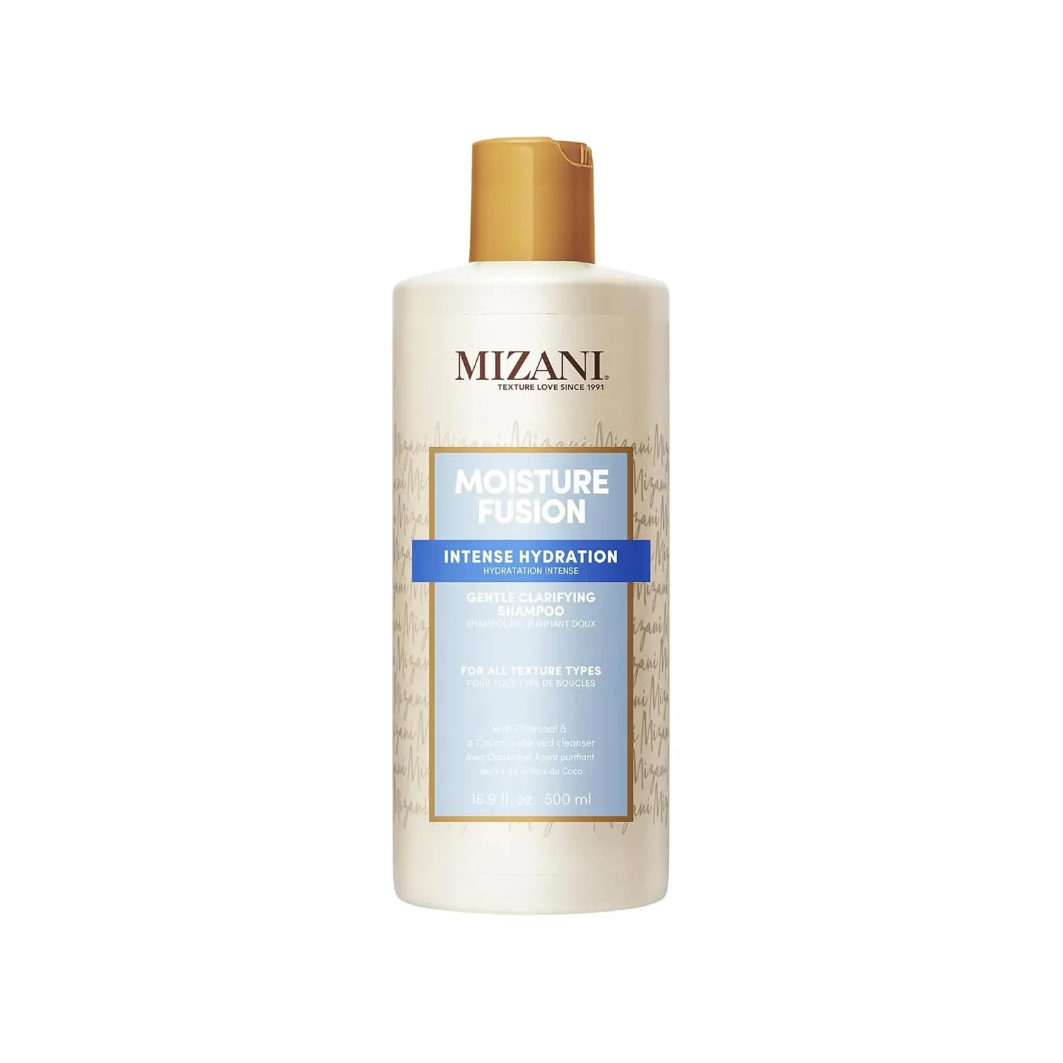 MIZANI Moisture Fusion Gentle Clarifying Shampoo - Cleanses Hair to Remove Buildup, With Charcoal, For Curly Hair
