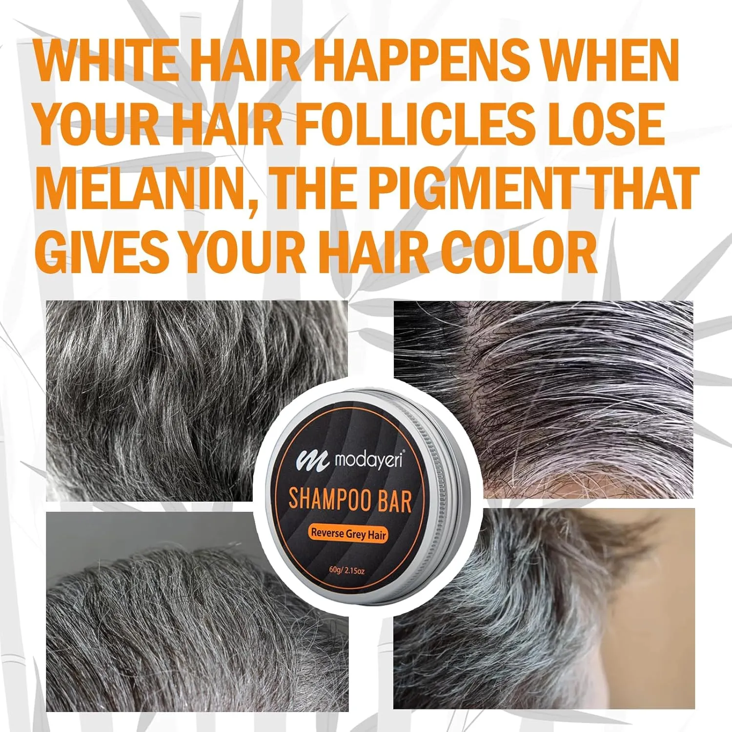 modayeri alverite yeni moda Reverse Grey Hair Bar Shampoo for Gray White Hair Moisturizer for Women and Men, 6.45 Oz (Pack of 3)