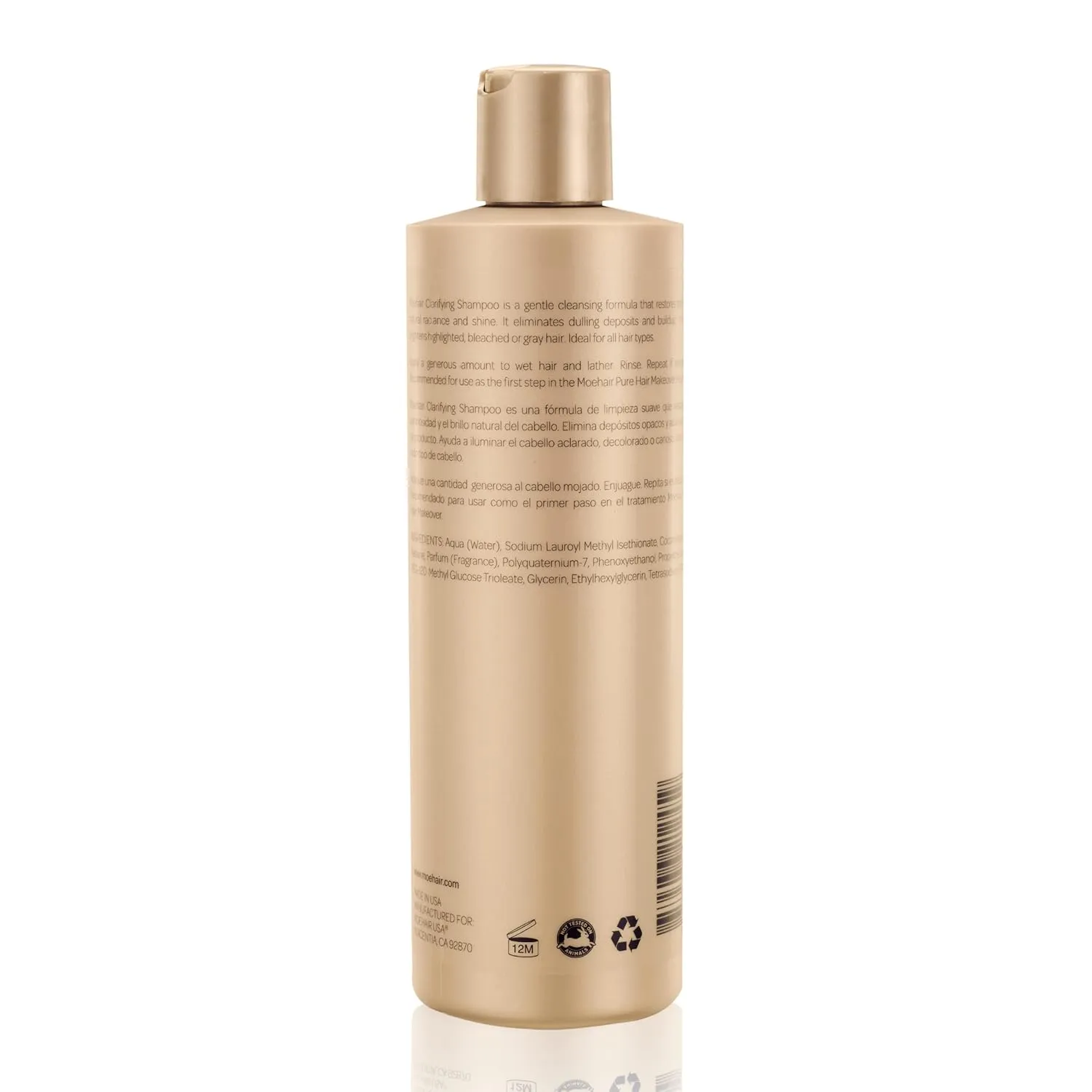 MOEHAIR Clarifying Shampoo | Deep Detox Shampoo | Cleanses Dirt, Dust & Scalp Buildup | Adds Shine | Removes Residues & Improves Scalp Health | Paraben & sulfate-free shampoo (12 Fl. Oz)
