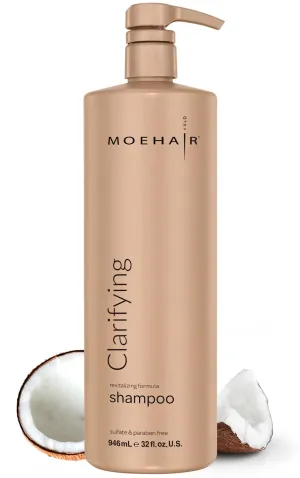 MOEHAIR Clarifying Shampoo | Deep Detox Shampoo | Cleanses Dirt, Dust & Scalp Buildup | Adds Shine | Removes Residues & Improves Scalp Health | Paraben & sulfate-free shampoo (32 Fl. Oz)