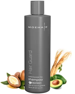 MOEHAIR Hair Guard Shampoo | Stimulates Hair Follicles | Thickens and Volumizes | Infused with Argan Oil, Ginseng & Vitamins | Paraben & Sulfate Free (12 Fl. Oz)