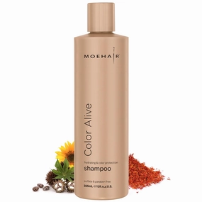 MOEHAIR Color Alive Shampoo, 12 Fl. Oz | Shampoo for Color-Treated Hair | Moisturizing & Hydrating Shampoo | Rich in Safflower & Castor Oil | Controls Frizz | Paraben & Sulfate Free