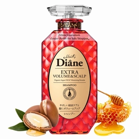 Moist Diane Keratin Shampoo for Hair Fall & Thin Hair Women & Men, Organic Hair Care with Argan Oil & Biotin & Plum Oil from Japan, Silicone & Sulfate Free, EXTRA VOLUME & SCALP, 15.2 Fl Oz