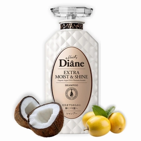 Moist Diane Keratin Shampoo for Moisturising & Restoring Radiance Women & Men, Organic Hair Care with Argan Oil & Coconut Oil from Japan, Sulfate & Silicone Free, EXTRA MOIST & SHINE,15.2 Fl Oz