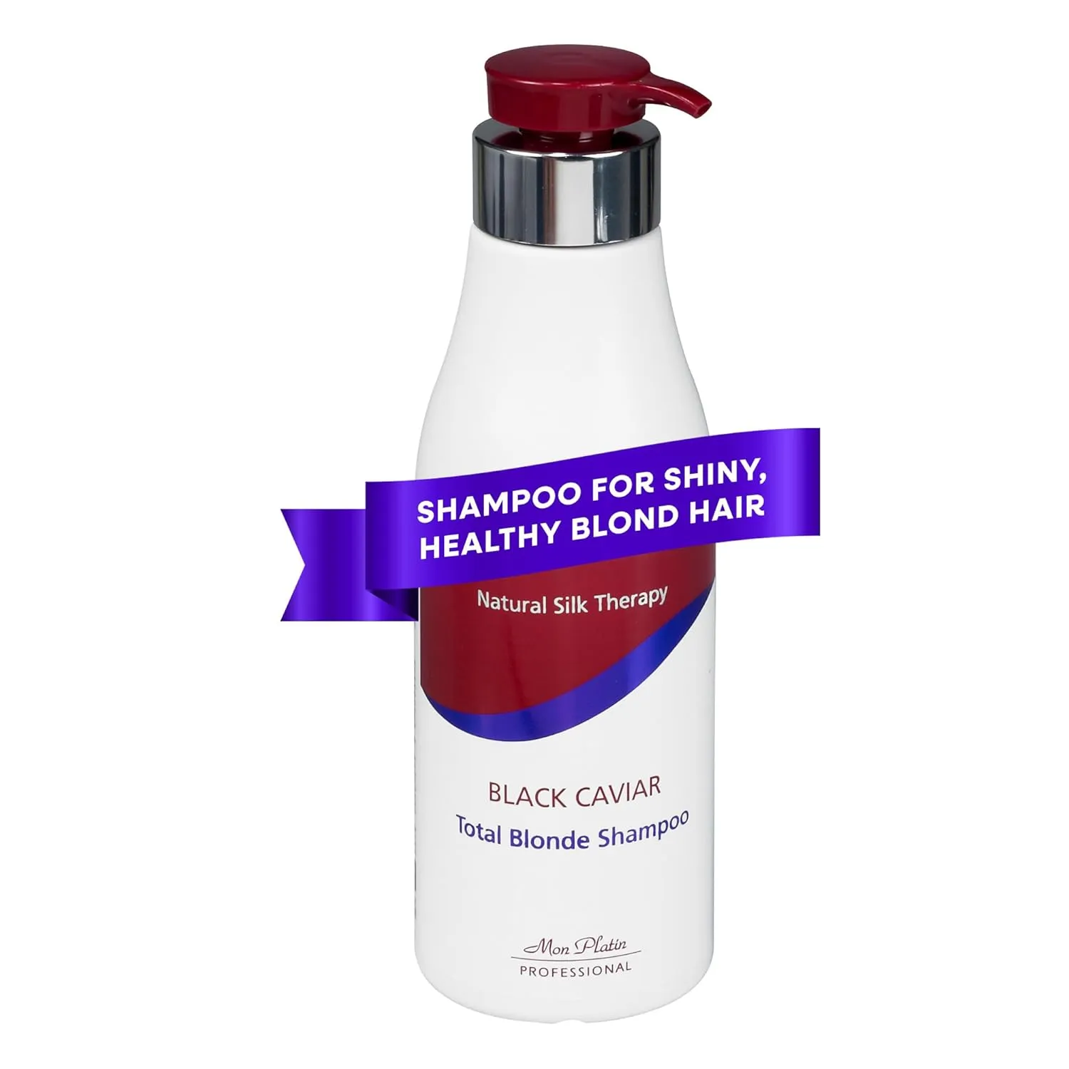Mon Platin Professional Black Caviar Blonde Hair Shampoo - Intensive Moisturizing Shampoo for blonde, bleached, or Color Treated Hair - Special Antistatic Formula,SLS/Salt Free 500ML