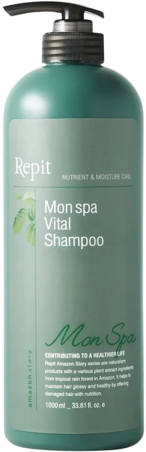 Mon Spa Vital Shampoo with Salicylic Acid, Dexpanthenol & Niacinamide – Clarifying & Moisturizing Shampoo for Scalp Balance, Hair Elasticity, and Vitality – Ideal for Oily Scalp | RepitUSA