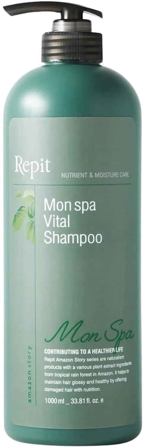 Mon Spa Vital Shampoo with Salicylic Acid, Dexpanthenol & Niacinamide – Clarifying & Moisturizing Shampoo for Scalp Balance, Hair Elasticity, and Vitality – Ideal for Oily Scalp | RepitUSA