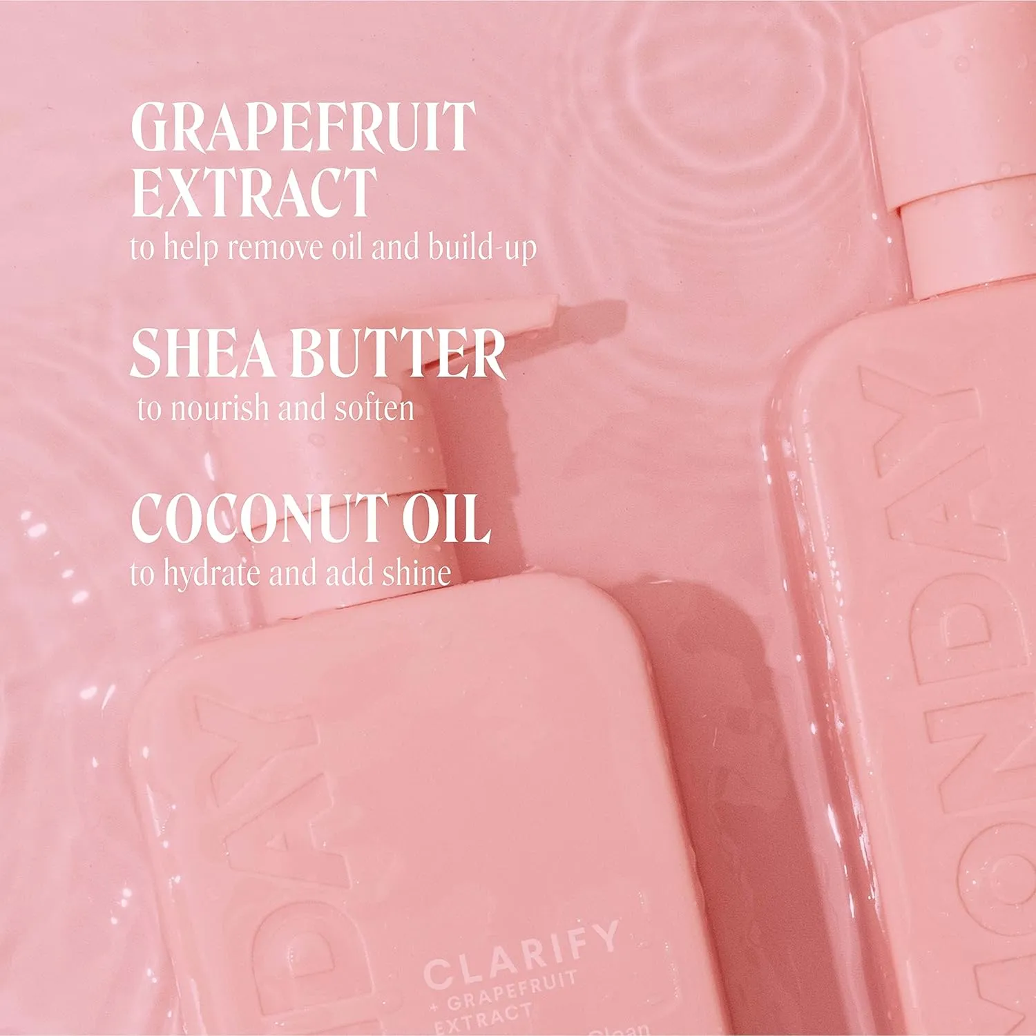 MONDAY HAIRCARE Clarify Shampoo 12oz for Oily Hair, Made with Grapefruit Extract, Coconut Oil and Vitamin E (354ml) (Pack of 2)