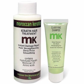 Most Effective Brazilian Keratin Hair Treatment Blowout Straightening Complex Global Natural Organic Results At Home Or Salon with Clarifying Shampoo Keratina Para Alisar El Pelo