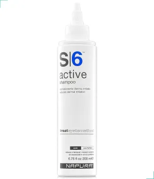 NAPURA S6 Anti Dandruff Shampoo with Tea Tree Oil, 1% Zinc and 1% Salicylic Acid - Natural Itchy Scalp Treatment (6.76 fl oz) for Men and Women